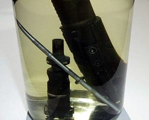 AR-15 BCG after 5 minutes of submersion in Pristine Cleaning Solution